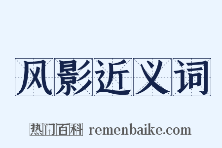 风影近义词是什么意思的图片